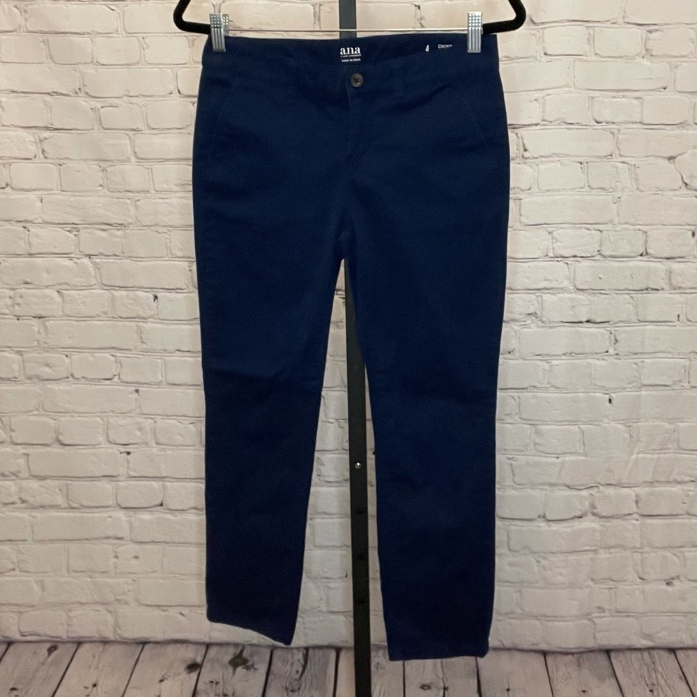 Ana Chino Crop Navy Blue Pants